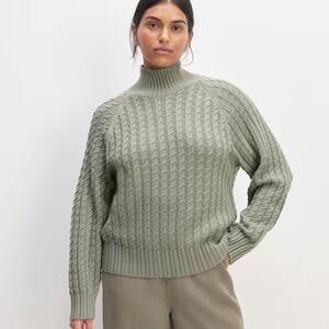 Everlane Sage The Cotton Merino Cable Turtleneck